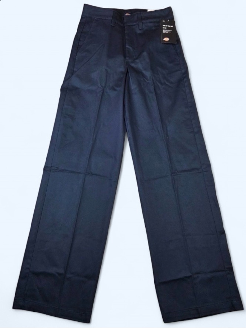 🆕 Woman Dickies 776F Navy Work Chinos Straight Leg Slim Fit 14